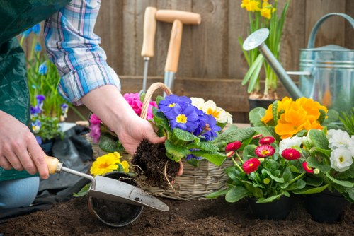 Planning and soil preparation for flower bed creation in Eltham
